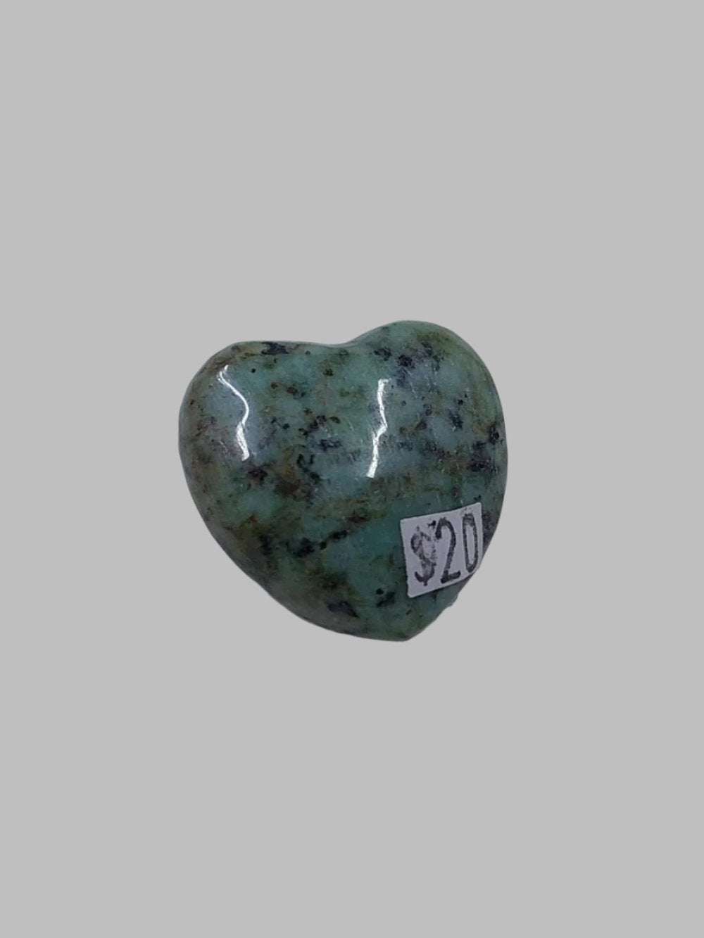 African Turquoise Crystal Heart