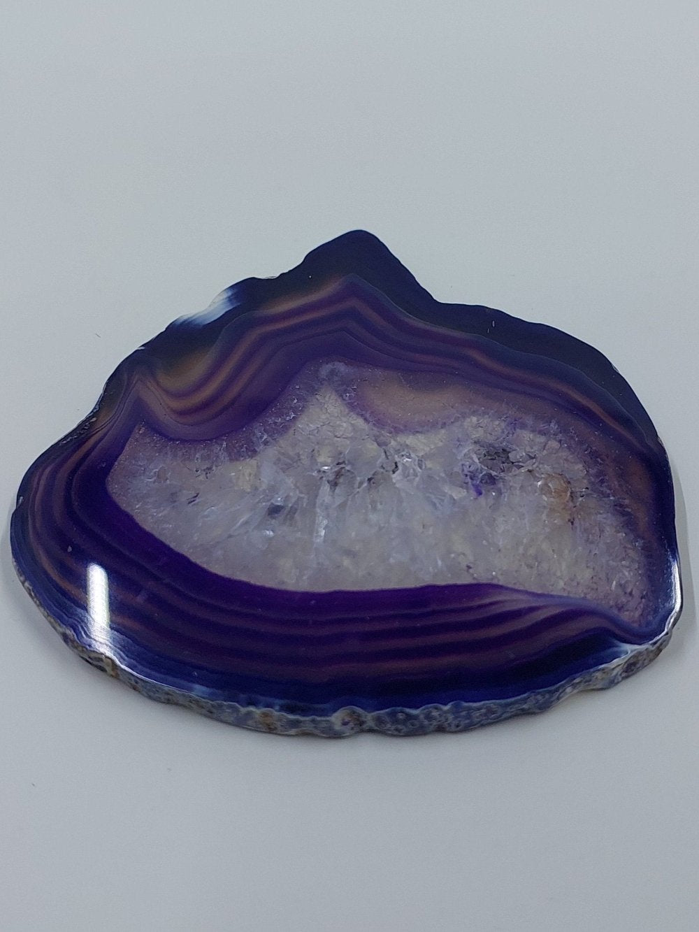 Purple Agate Dyed Crystal Slice