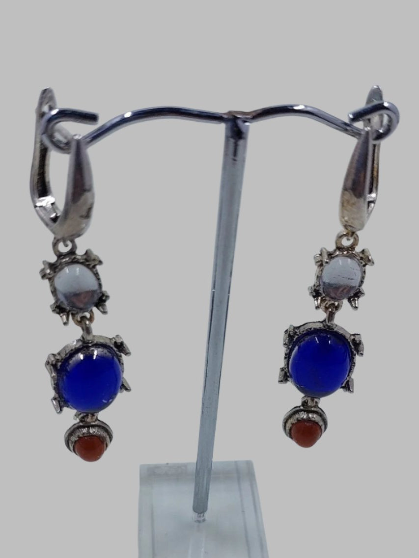 Fun 3 Resin Stone Drop Earrings