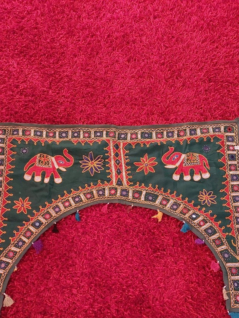 Green Elephant Tassel Wall Hanging