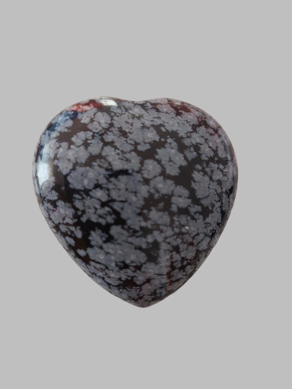 Snowflake Obsidian Crystal Heart