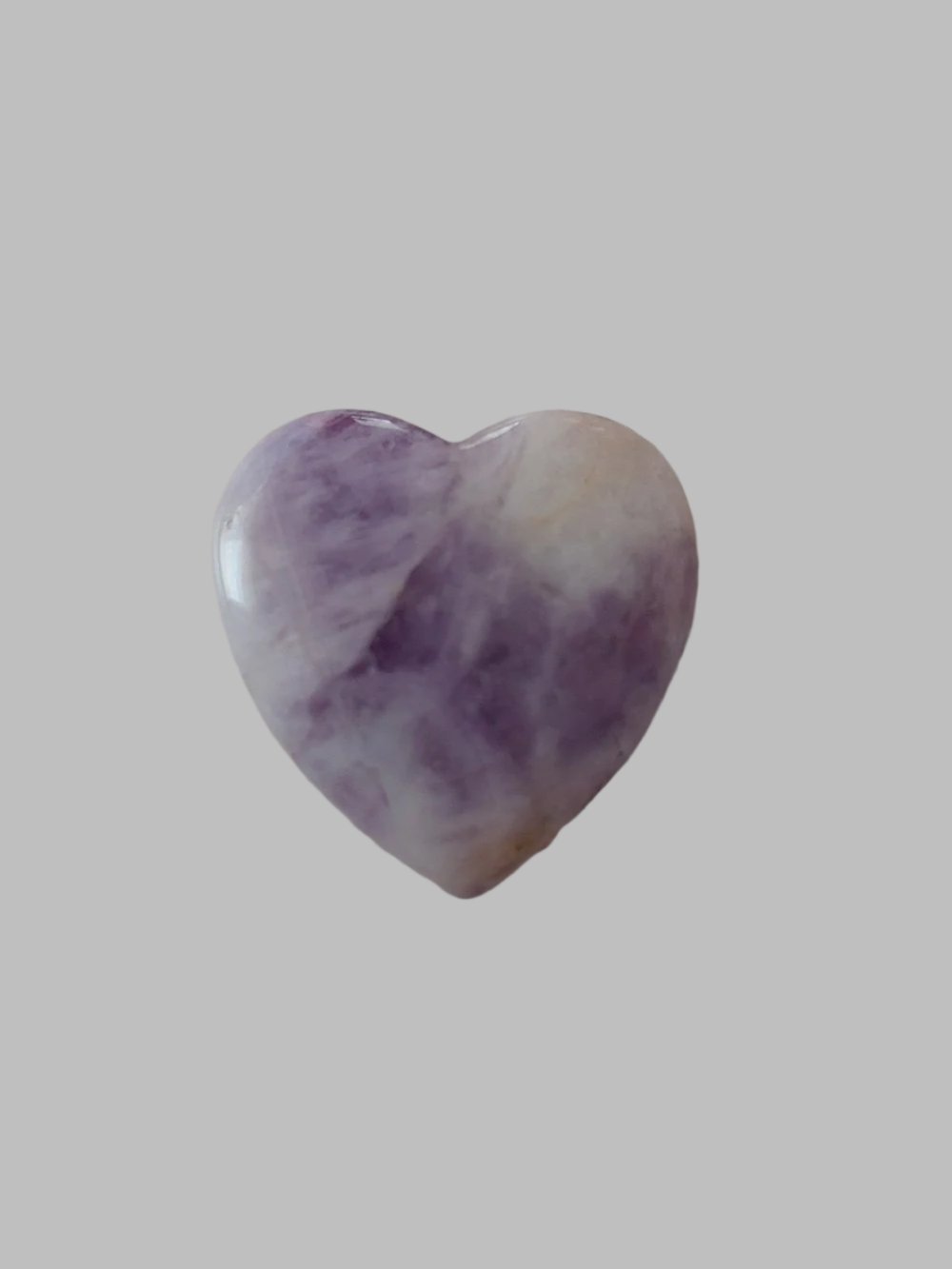 Chevron Amethyst Crystal Heart