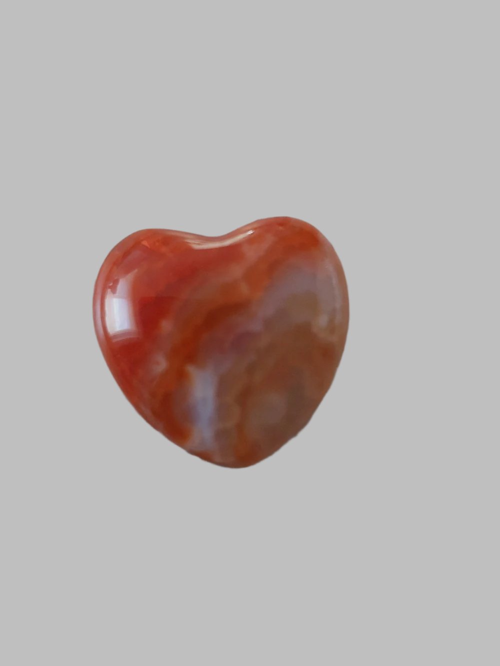 Fire Agate Crystal Heart