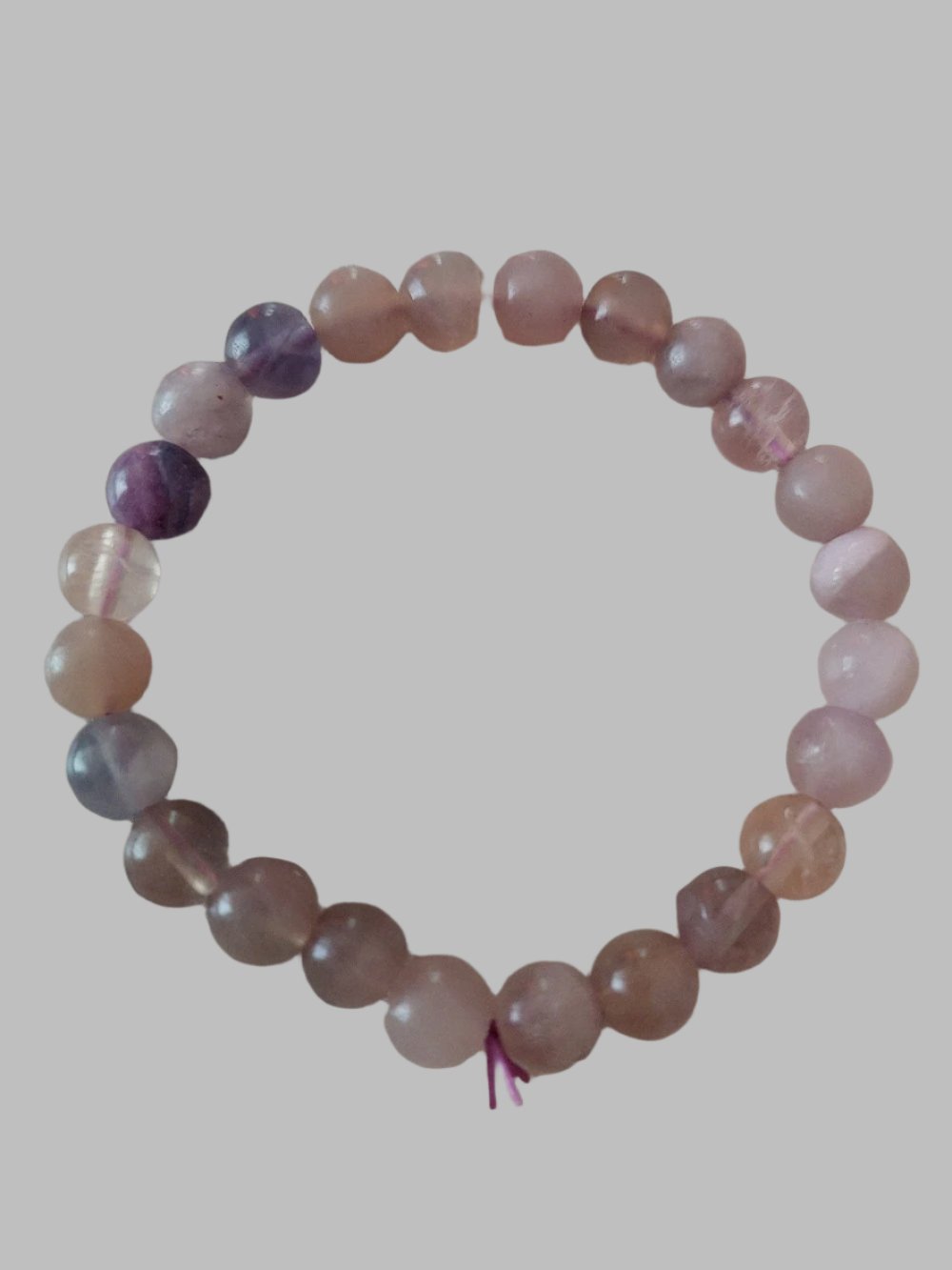 Natural Agate Crystal Bead Stretch Bracelet