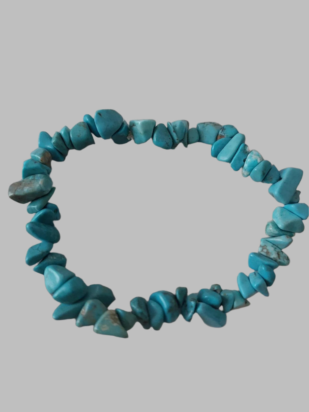 Turquoise Crystal Chip Stretch Bracelet