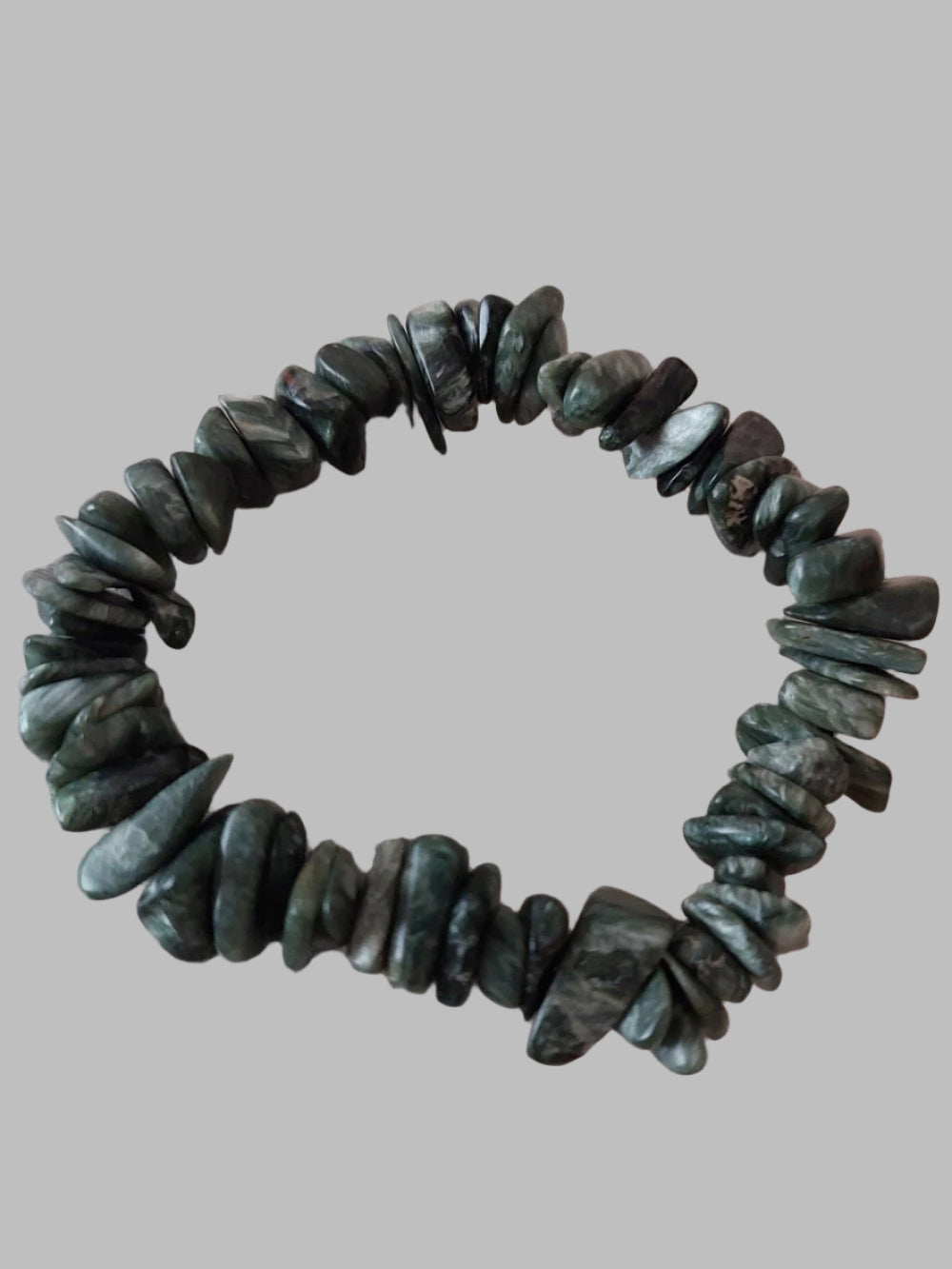 Seraphinite Crystal Chip Stretch Bracelet