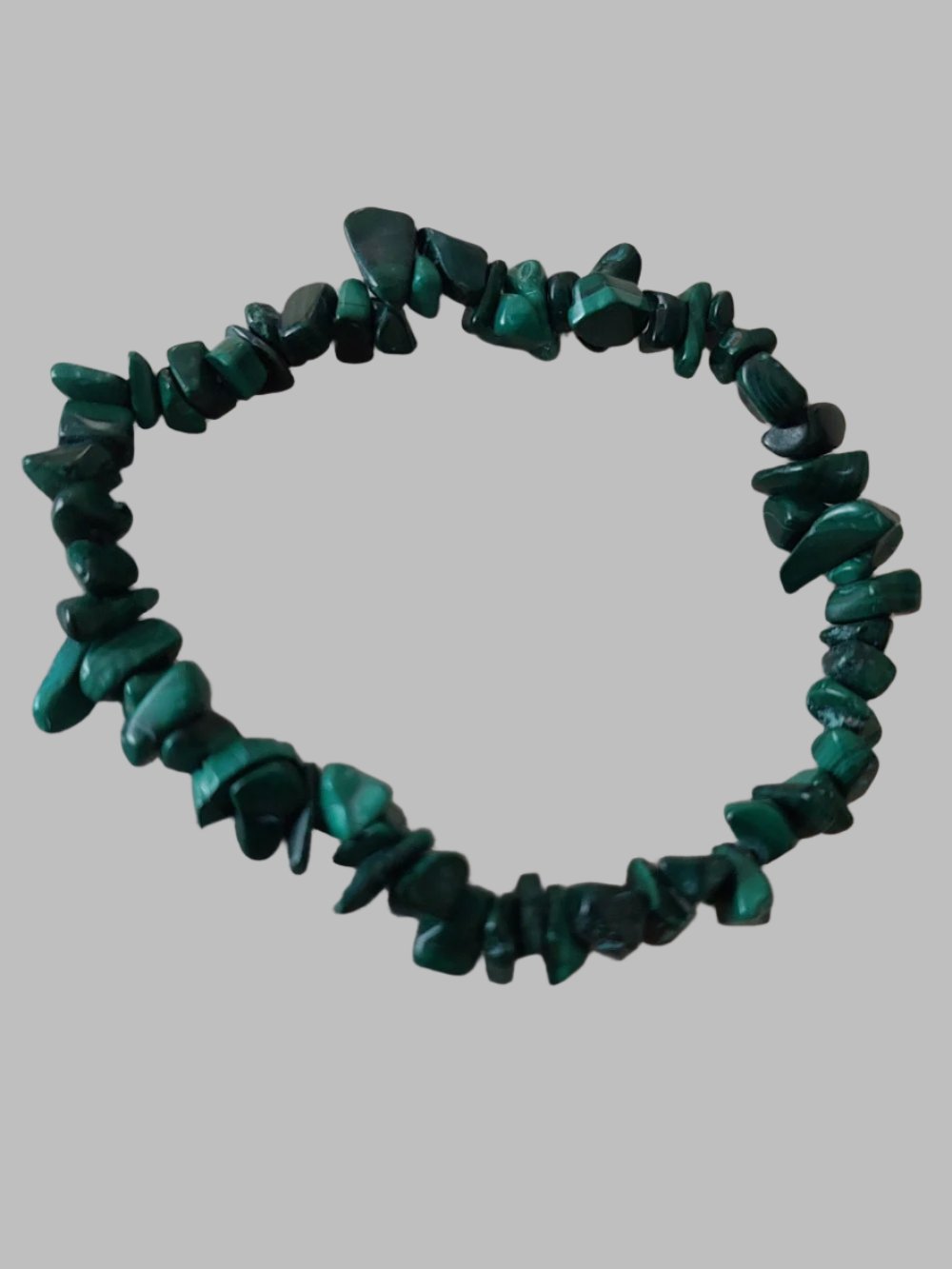 Malachite Crystal Stretch Chip Bracelet