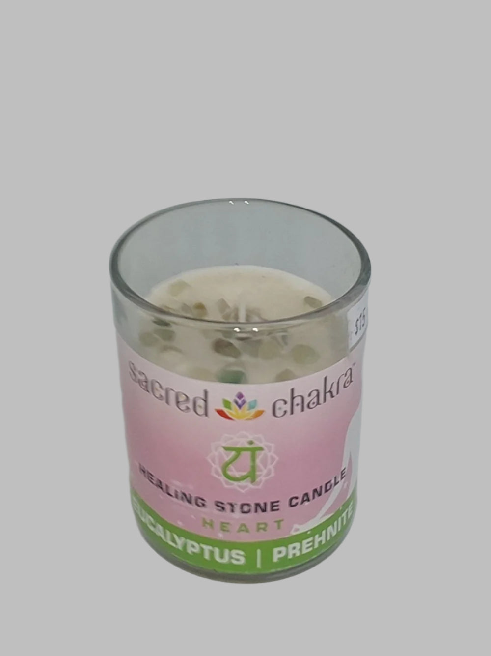 Sacred Heart Chakra Fragrant Candle With Gems