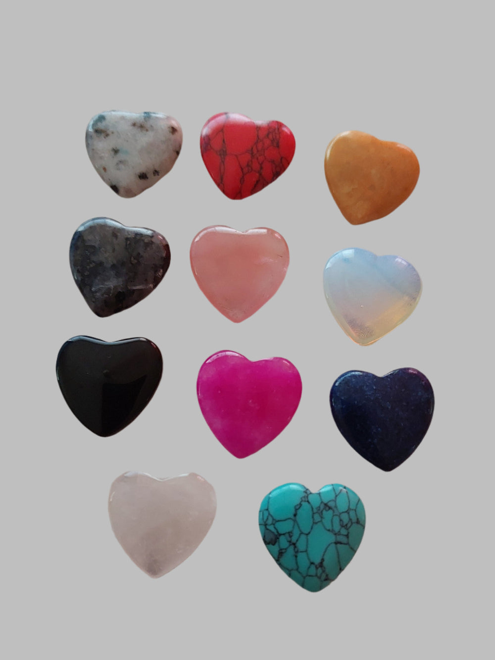 Selection Of Crystal Hearts